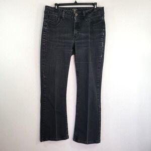 Riders Lee‎ Denim Womens Size 12M Black Bootcut Jeans Stretch Comfort Retro Y2K